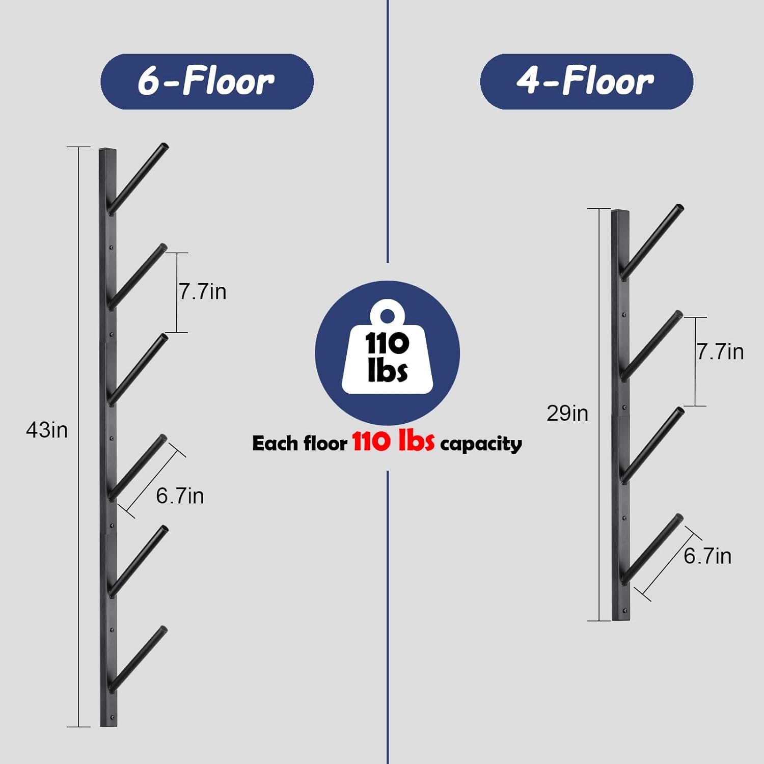 Premium Wall-Mounted Skateboard & Snowboard Rack – 4-Floor Storage Solution for Ski and Skateboard Lovers, Perfect Gift Idea!