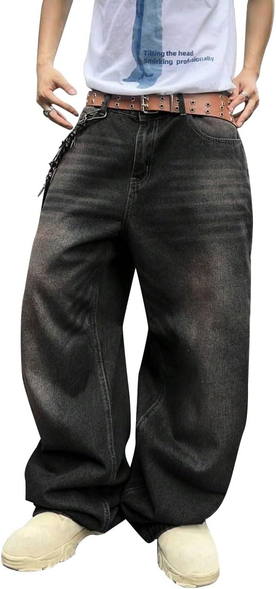 Men’s Urban Baggy Jeans – Relaxed Fit, Streetwear Style