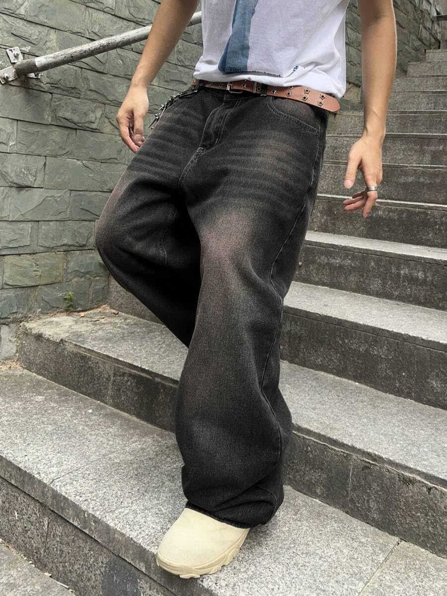 Men’s Urban Baggy Jeans – Relaxed Fit, Streetwear Style