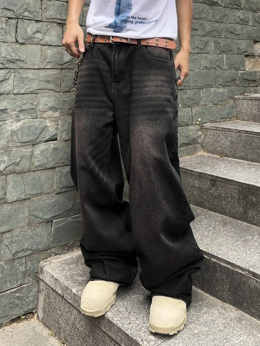 Men’s Urban Baggy Jeans – Relaxed Fit, Streetwear Style