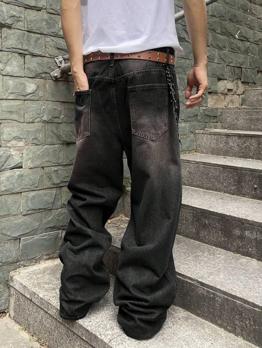 Men’s Urban Baggy Jeans – Relaxed Fit, Streetwear Style