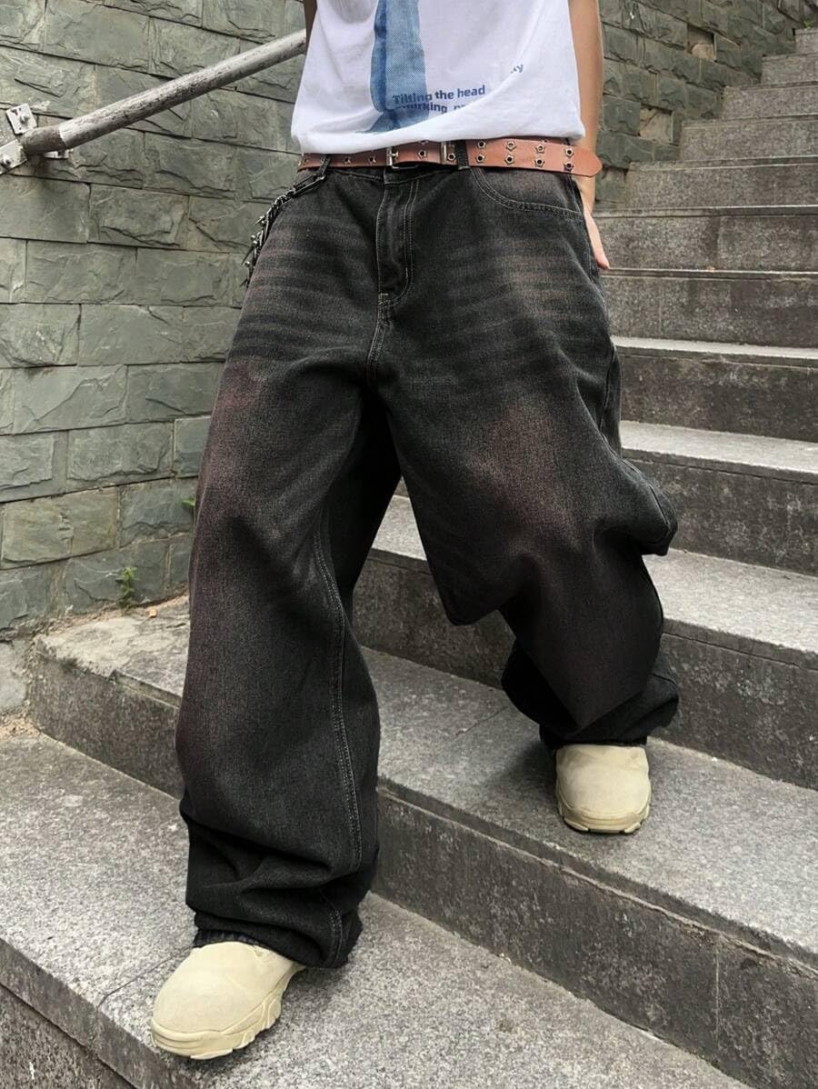 Men’s Urban Baggy Jeans – Relaxed Fit, Streetwear Style